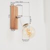 Musland Wall Light brown, chrome, 1-light source