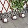 Sameo Set of 3 solar lights LED brown, 4-light sources