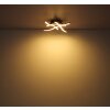 Globo EVITA Ceiling Light LED Wood like finish, black, 1-light source
