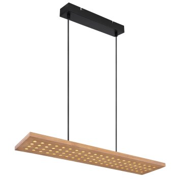 Globo DOLORES Pendant Light LED Dark wood, black, 1-light source