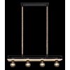 Globo TRIXI Pendant Light brown, Light wood, black, 4-light sources