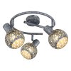 Globo LELA Ceiling Light Oxidised Silver, 3-light sources