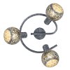 Globo LELA Ceiling Light Oxidised Silver, 3-light sources