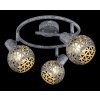 Globo LELA Ceiling Light Oxidised Silver, 3-light sources