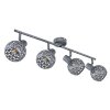 Globo LELA Ceiling Light Oxidised Silver, 4-light sources