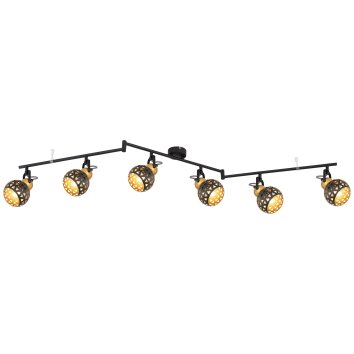 Globo SARRA Ceiling Light black, 6-light sources