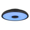 Globo RAFFY Ceiling Light LED black, white, 1-light source, Remote control, Colour changer