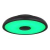 Globo RAFFY Ceiling Light LED black, white, 1-light source, Remote control, Colour changer