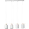 Brilliant Vonnie Pendant Light grey, Light wood, 4-light sources