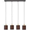 Brilliant Vonnie Pendant Light Light wood, black, 4-light sources