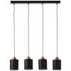Brilliant Vonnie Pendant Light Light wood, black, 4-light sources