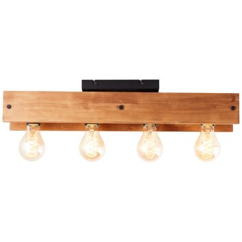 Brilliant Calandra Ceiling Light Light wood, black, 4-light sources