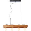 Brilliant Calandra Pendant Light Light wood, black, 4-light sources