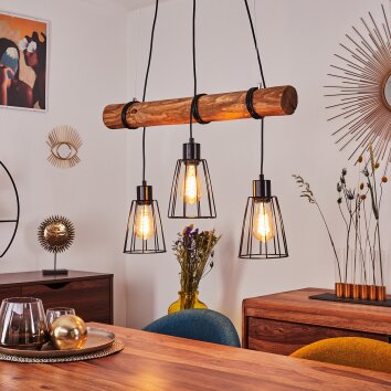 Canedo Pendant Light brown, 3-light sources