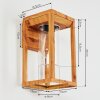 Leset Outdoor Wall Light brown, Wood like finish, 1-light source