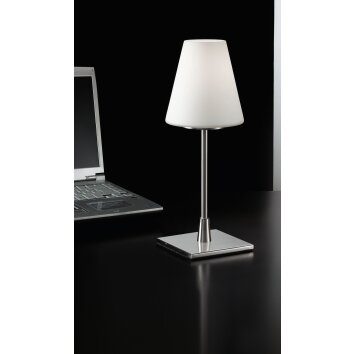 Fabas Luce Lucy big Table lamp matt nickel, 1-light source