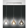 Fabas Luce Lila Pendant Light amber, grey, 3-light sources