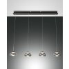 Fabas Luce Arabella Pendant Light LED black, 4-light sources