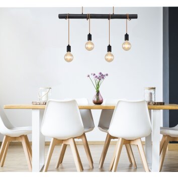 Globo LEO Pendant Light black, 4-light sources