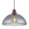 Globo SALSA Pendant Light Dark wood, black, 1-light source