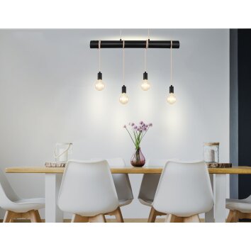 Globo MAGNUS Pendant Light black, 4-light sources