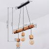 Canedo Pendant Light dark brown, black, 3-light sources