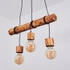 Canedo Pendant Light dark brown, black, 3-light sources