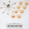 Alden Ceiling Light brass, 8-light sources