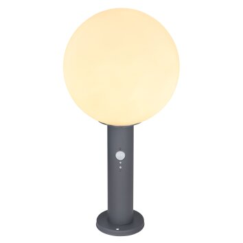 Globo OSSY pedestal light anthracite, 1-light source, Motion sensor