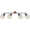 Globo WILLA Ceiling Light Dark wood, black, 4-light sources