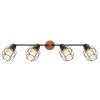 Globo WILLA Ceiling Light Dark wood, black, 4-light sources