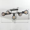 Pila Ceiling Light black, 5-light sources