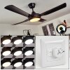Tjerne ceiling fan LED black, 1-light source