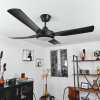 Tjerne ceiling fan LED black, 1-light source