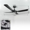 Tjerne ceiling fan LED black, 1-light source, Remote control