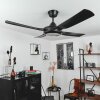 Tjerne ceiling fan LED black, 1-light source, Remote control