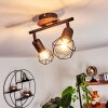 Borio Ceiling Light brown, black, 2-light sources