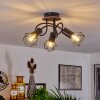 Borio Ceiling Light brown, black, 3-light sources