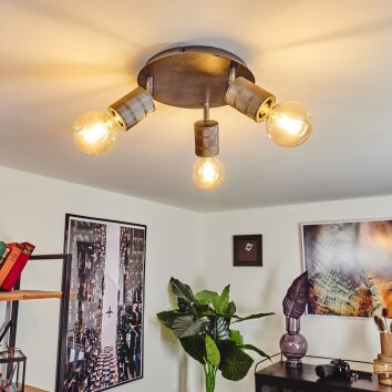 Tyldom Ceiling Light Oxidised Silver, 3-light sources