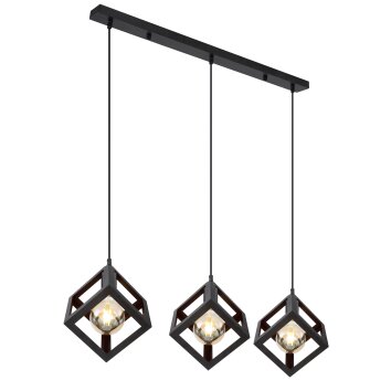 Globo LYDIA Pendant Light black, 3-light sources