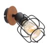 Globo WILLA Wall Light Dark wood, black, 1-light source