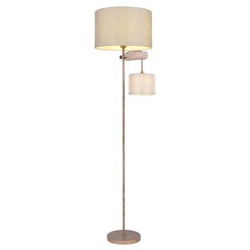 Globo LENNI Floor Lamp brown, rust-coloured, 2-light sources