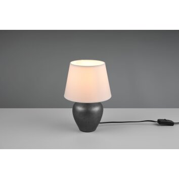 Reality Abby Table lamp dark brown, matt nickel, 1-light source