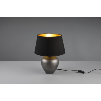 Reality Abby Table lamp dark brown, matt nickel, 1-light source