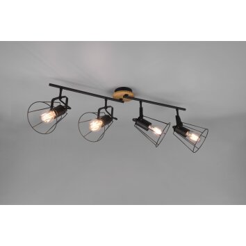 Reality Jaipur Ceiling Light black, 4-light sources