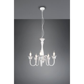 Trio Elsa chandelier white, 5-light sources
