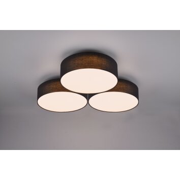 Trio Lugano Ceiling Light LED black, 1-light source