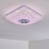 Lovisa Ceiling Light LED chrome, white, 1-light source, Remote control, Colour changer