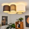 TRISETT Ceiling Light grey, black, white, 5-light sources