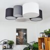 TRISETT Ceiling Light grey, black, white, 5-light sources